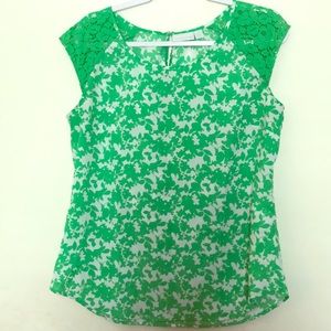 Green and white top New York and company